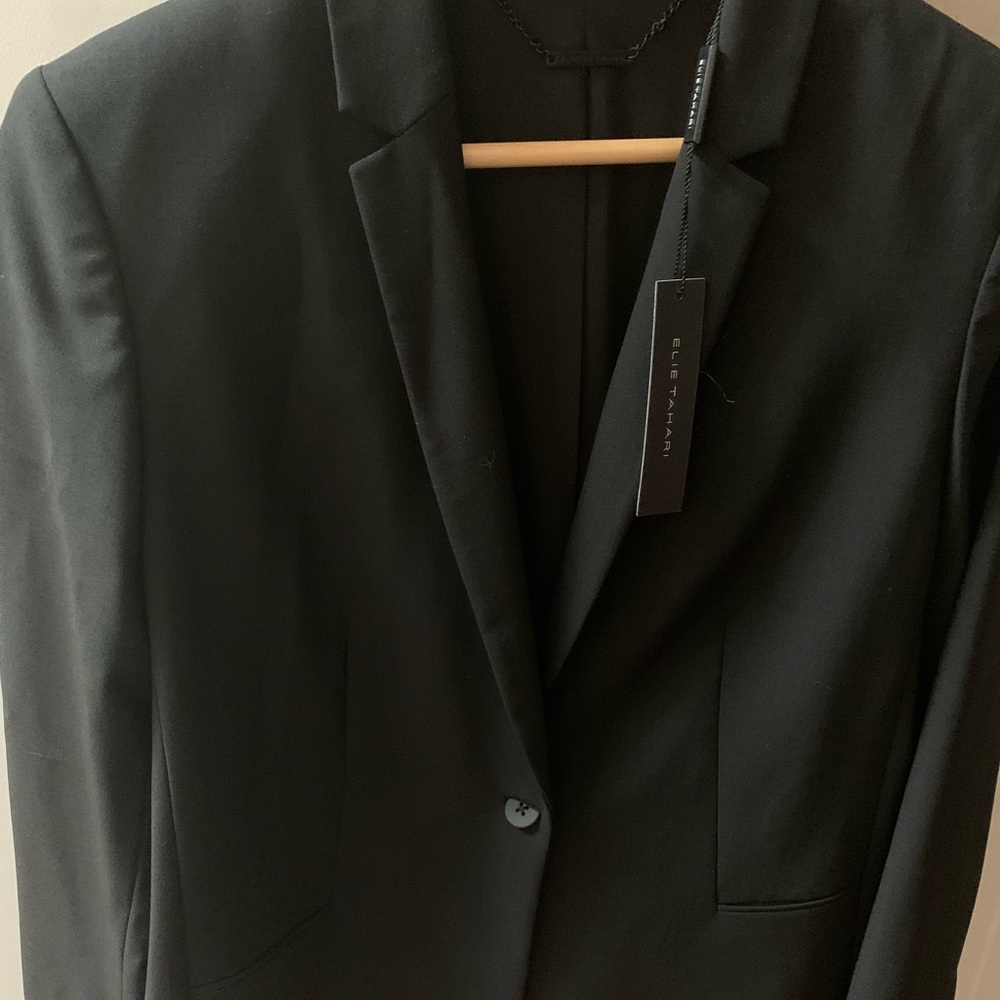 Elie Tahari NWT Black Blazer 14 wool